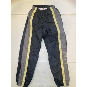 Vintage Nike Windbreaker Track Pants Womens Size M Lined Black Gray Side Zip Y2K